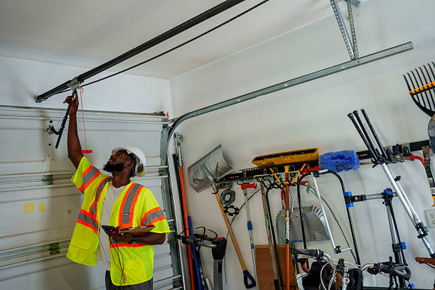 Professional Garage Door Roller Replacement technician working in Lynchburg, MS